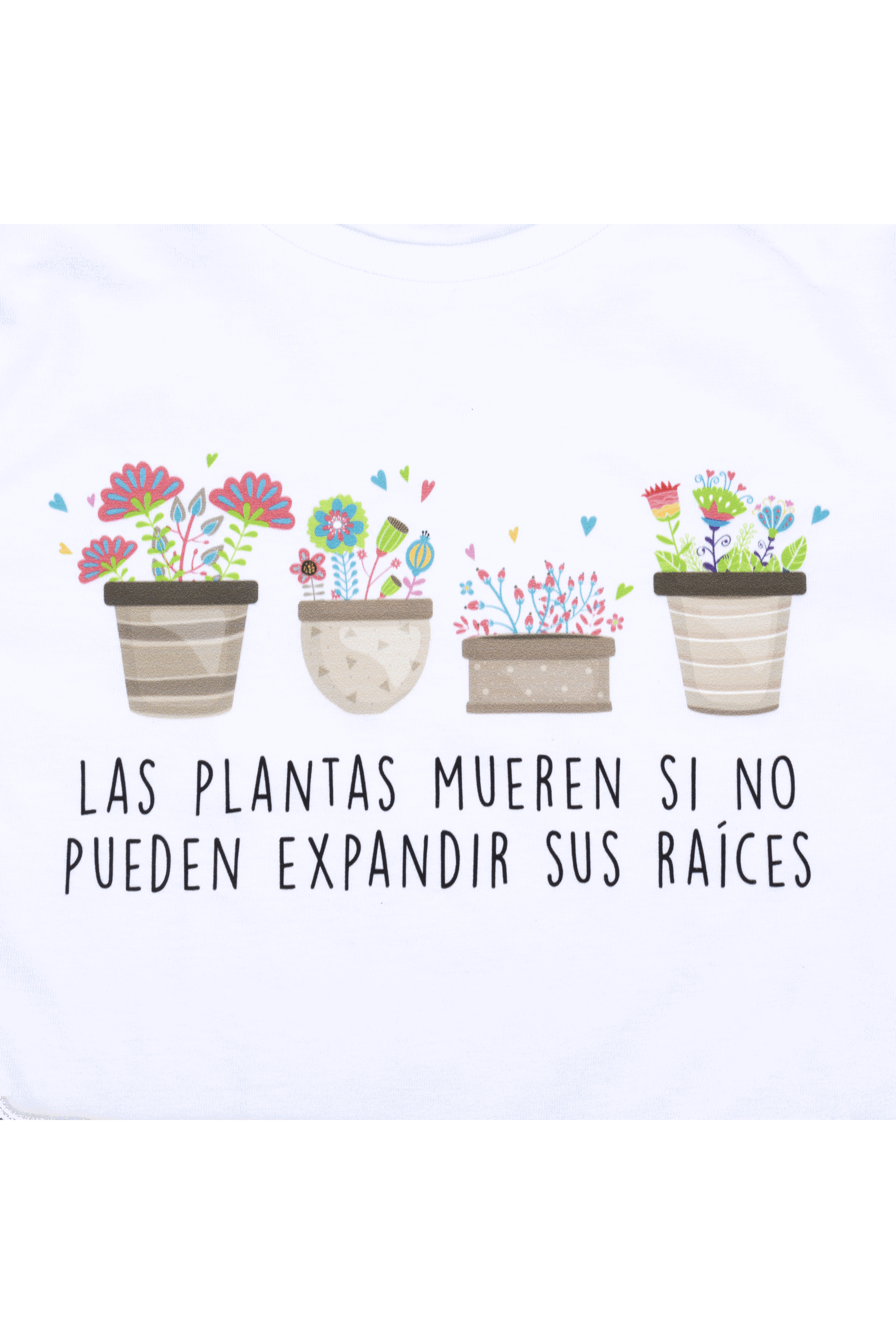 Enfermania Ropa Plantas t-shirt femme blanc S 100% coton