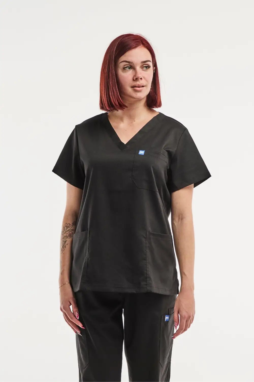 Aelin EMMA tenue médicale femme noir stretch