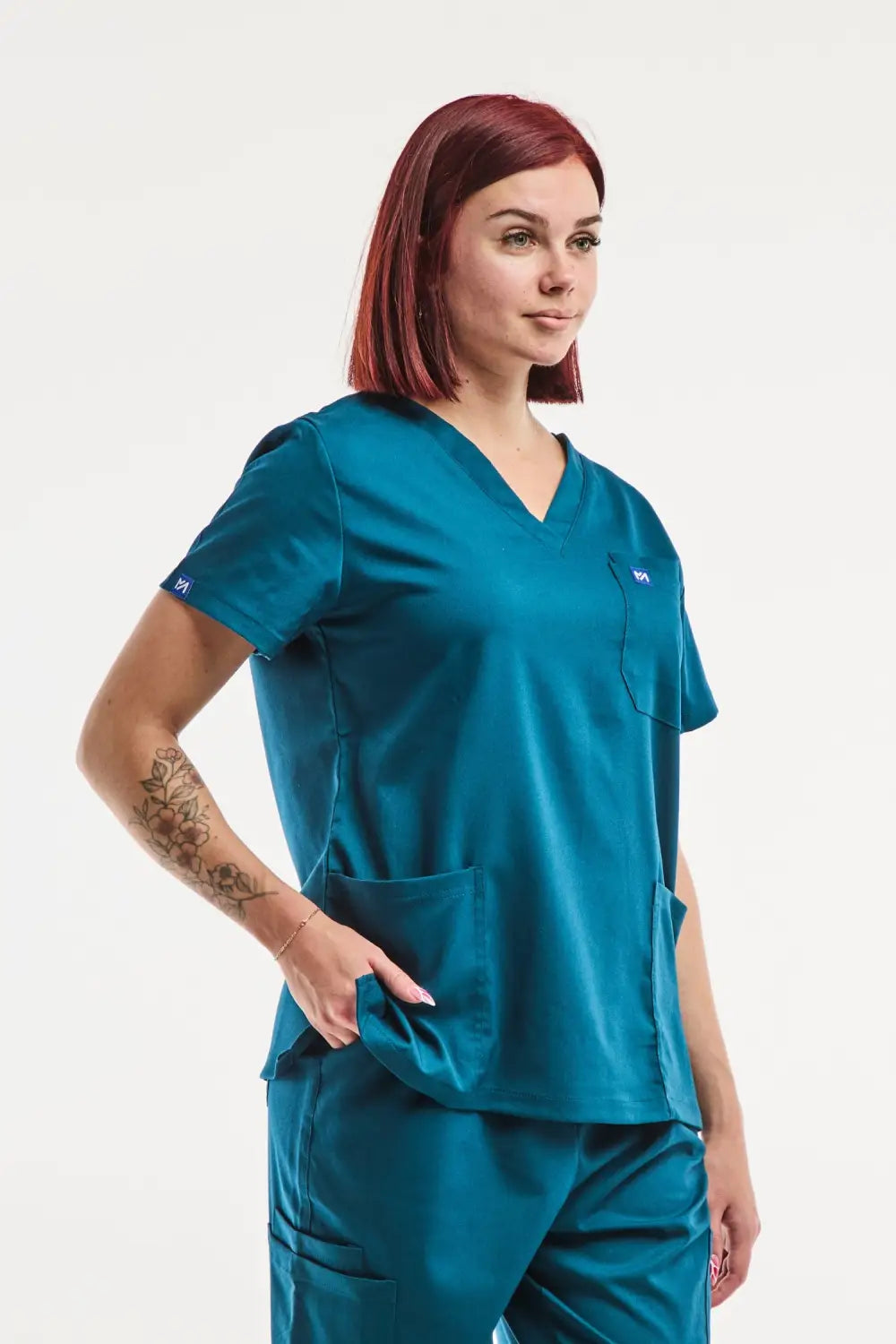 Aelin EMMA tenue médicale femme vert turquoise stretch