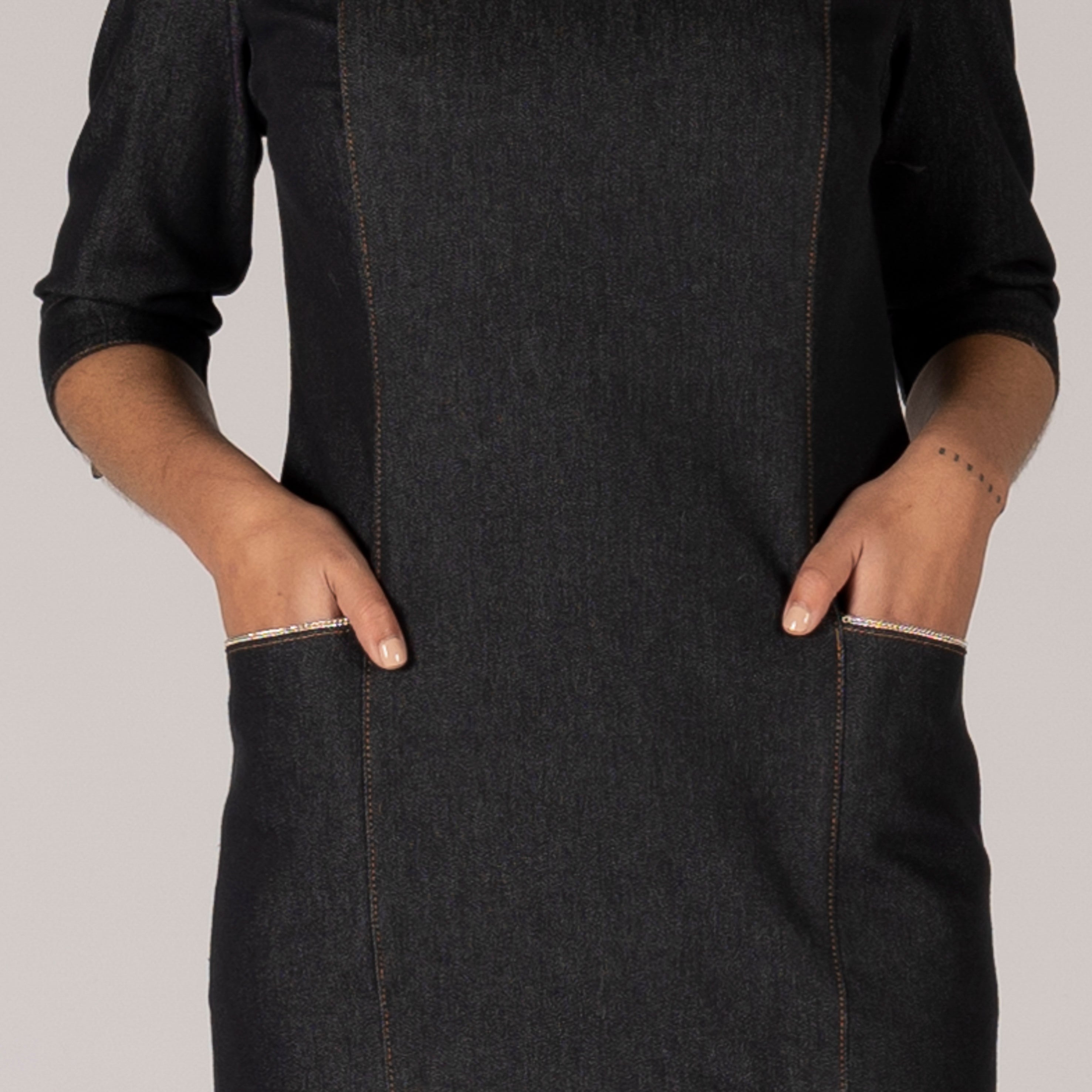 Gary's Trender Robe Travail Jean Marine Stretch