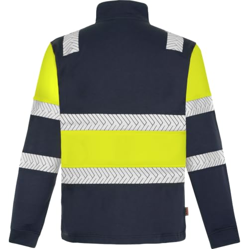Würth MODYF Fluo One sweat zippé haute visibilité jaune/marine S