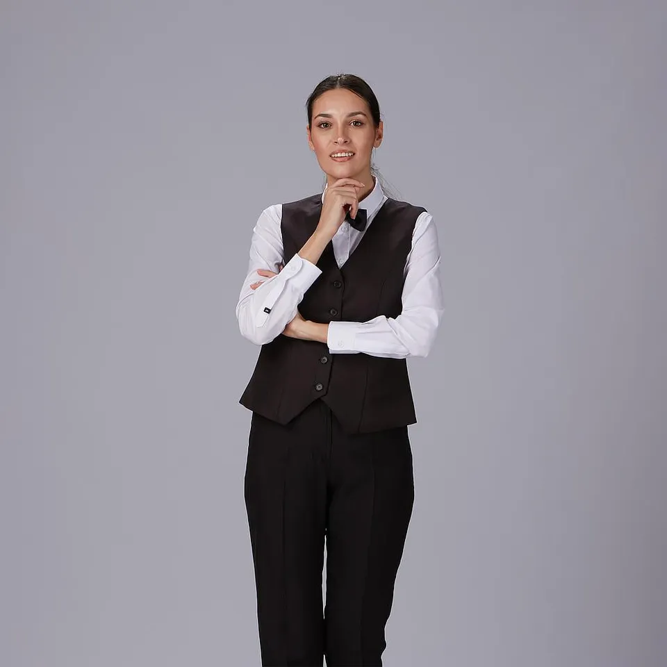 GARY'S Tank Top gilet serveuse noir polyester femme