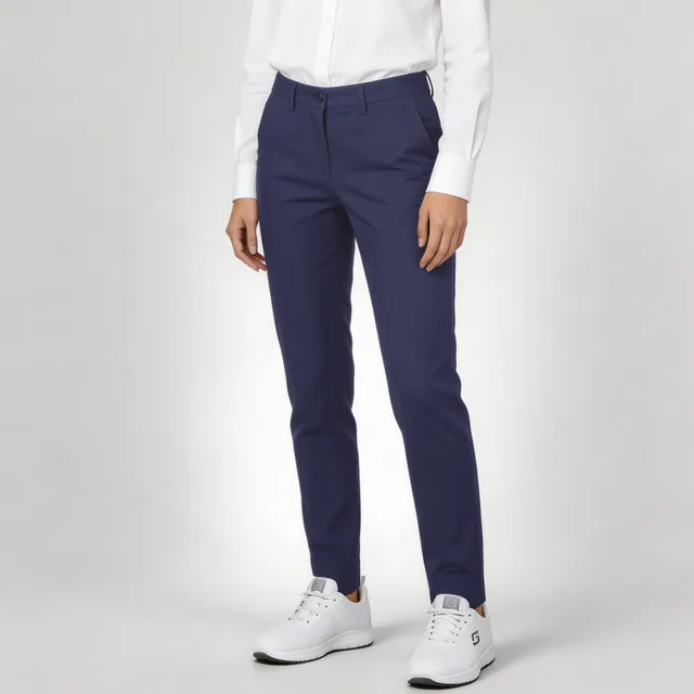 GARY'S Chino Pantalon de travail femme noir coton stretch