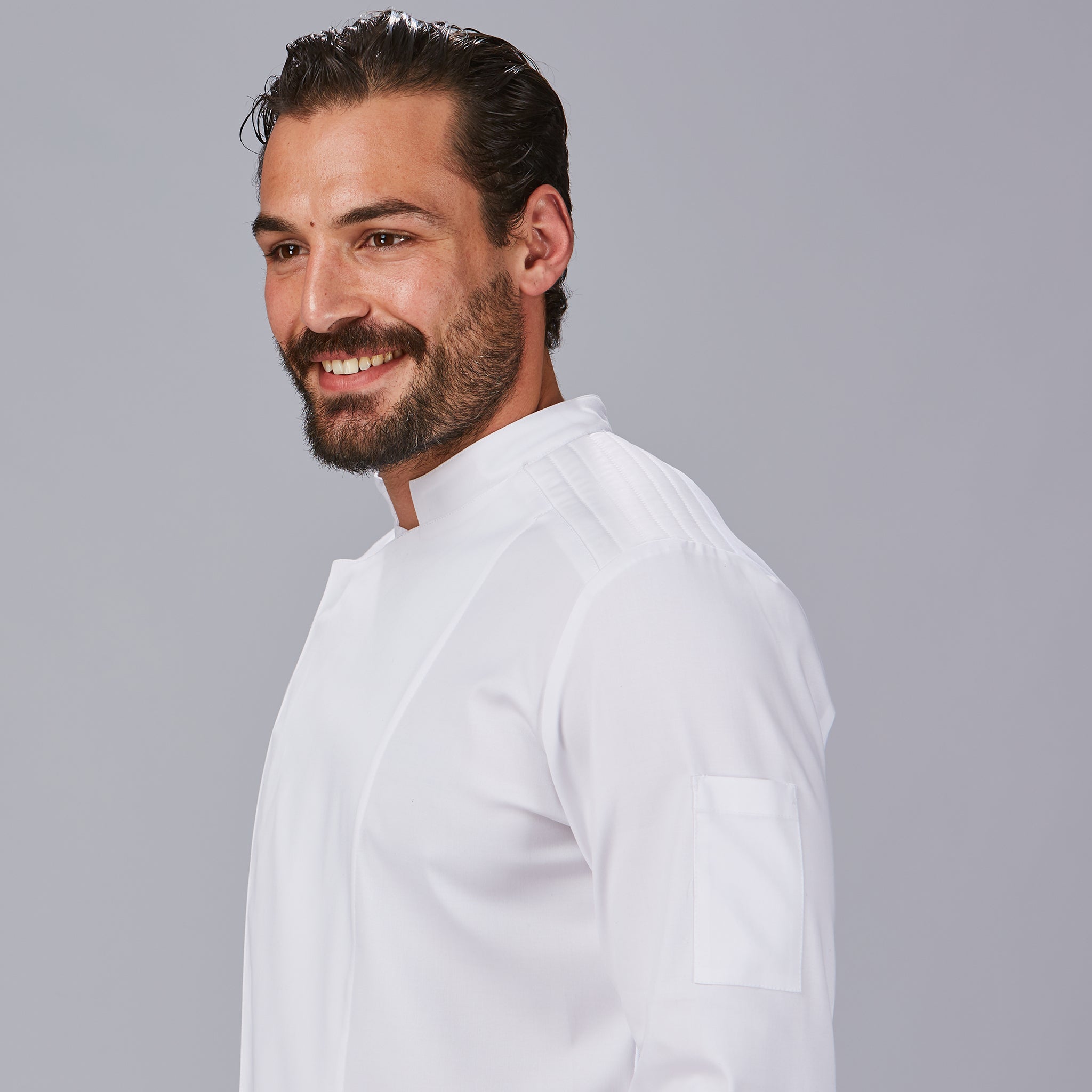 GARY'S Bastos veste de cuisine homme noir stretch
