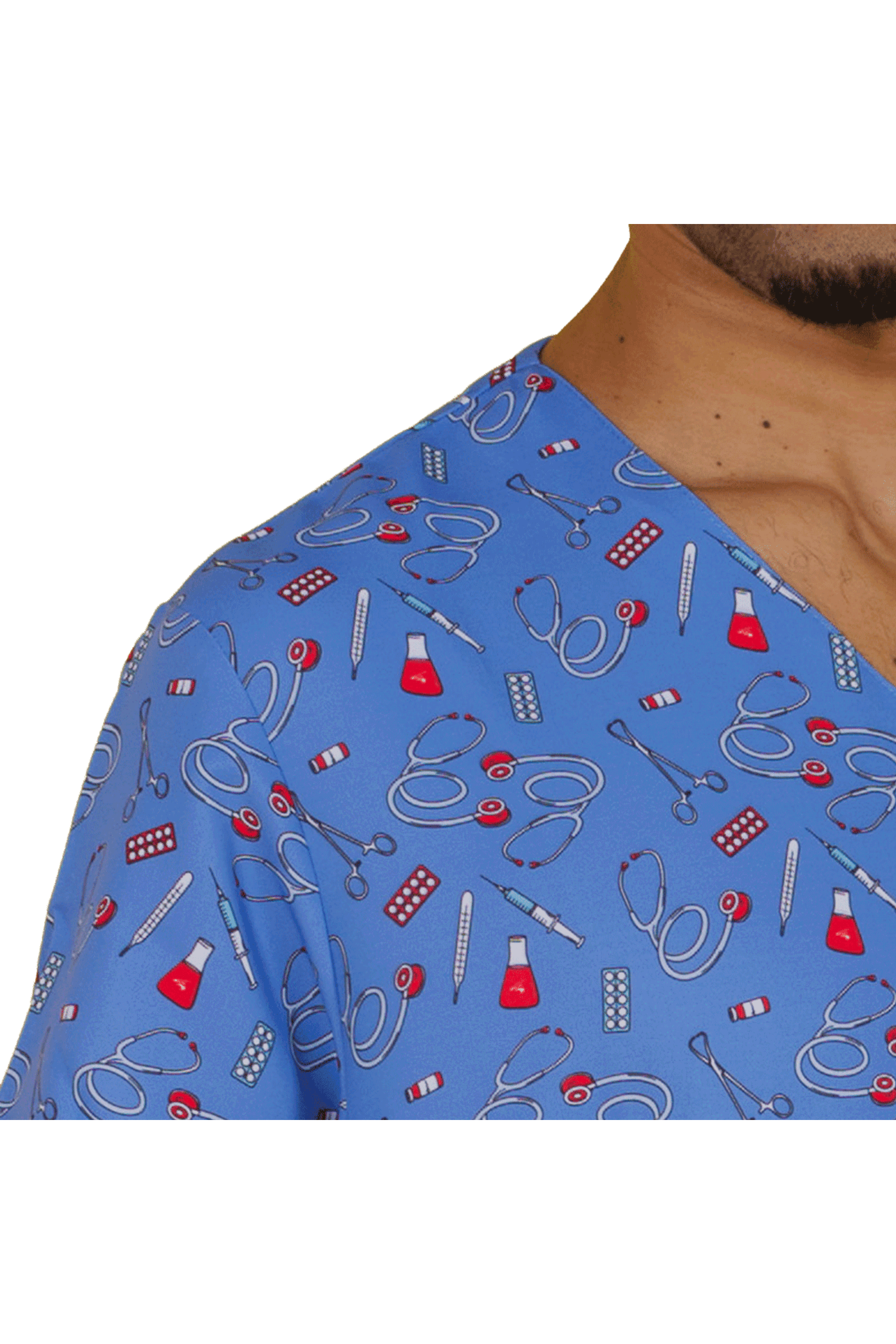 Enfermania Ropa blouse Medical Symbols microfibre L