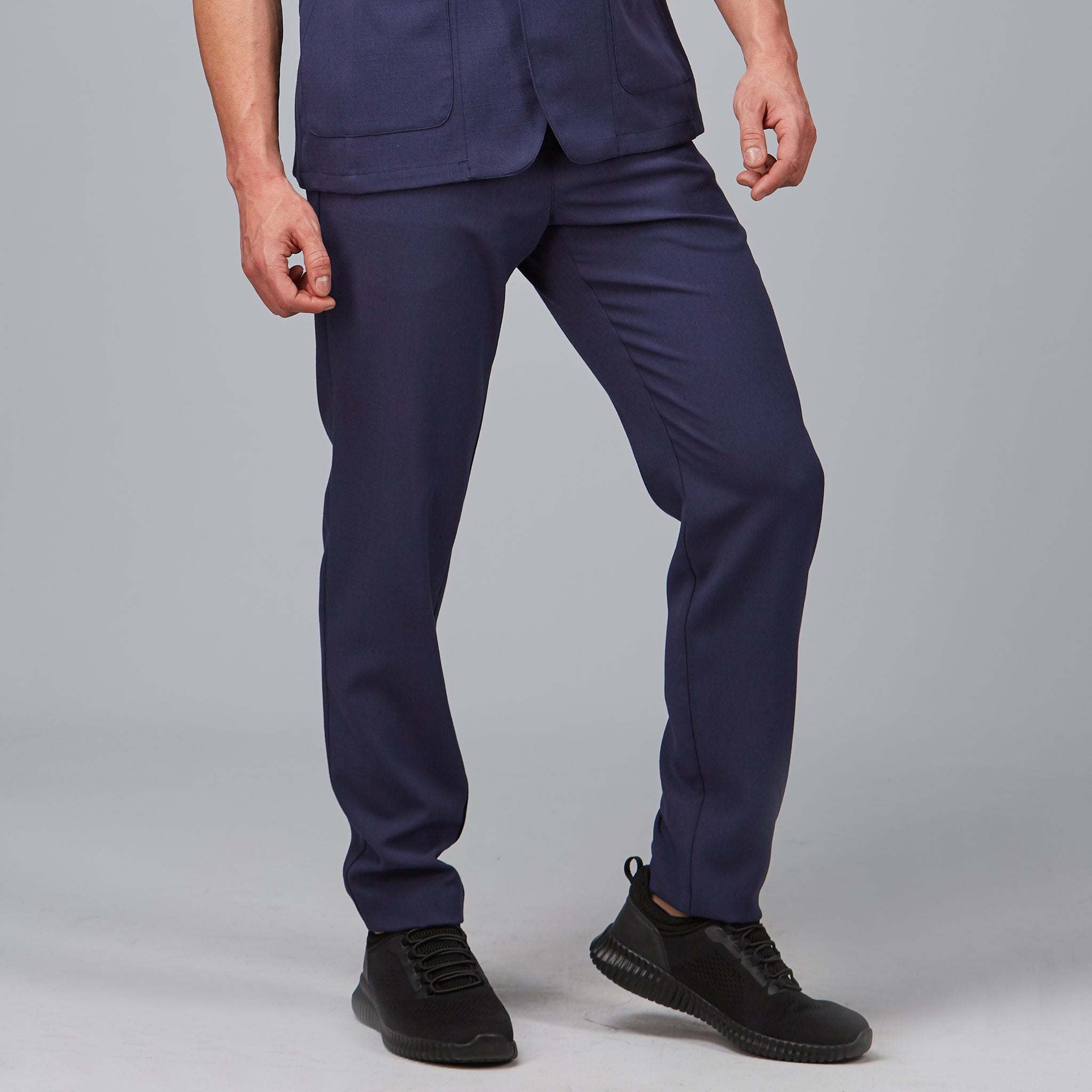 Gary's X.Linen pantalon médical noir unisexe élastique