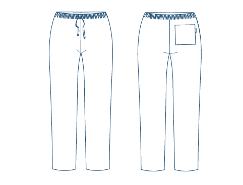 Gary's Pants pantalon médical céleste M antibactérien
