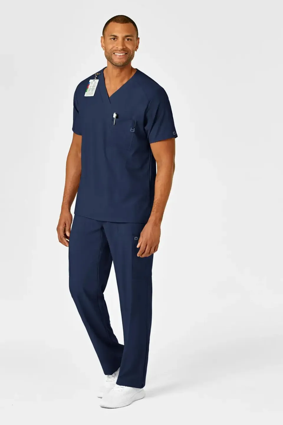 Aelin Luca W123 Tenue médicale homme bleu marine stretch