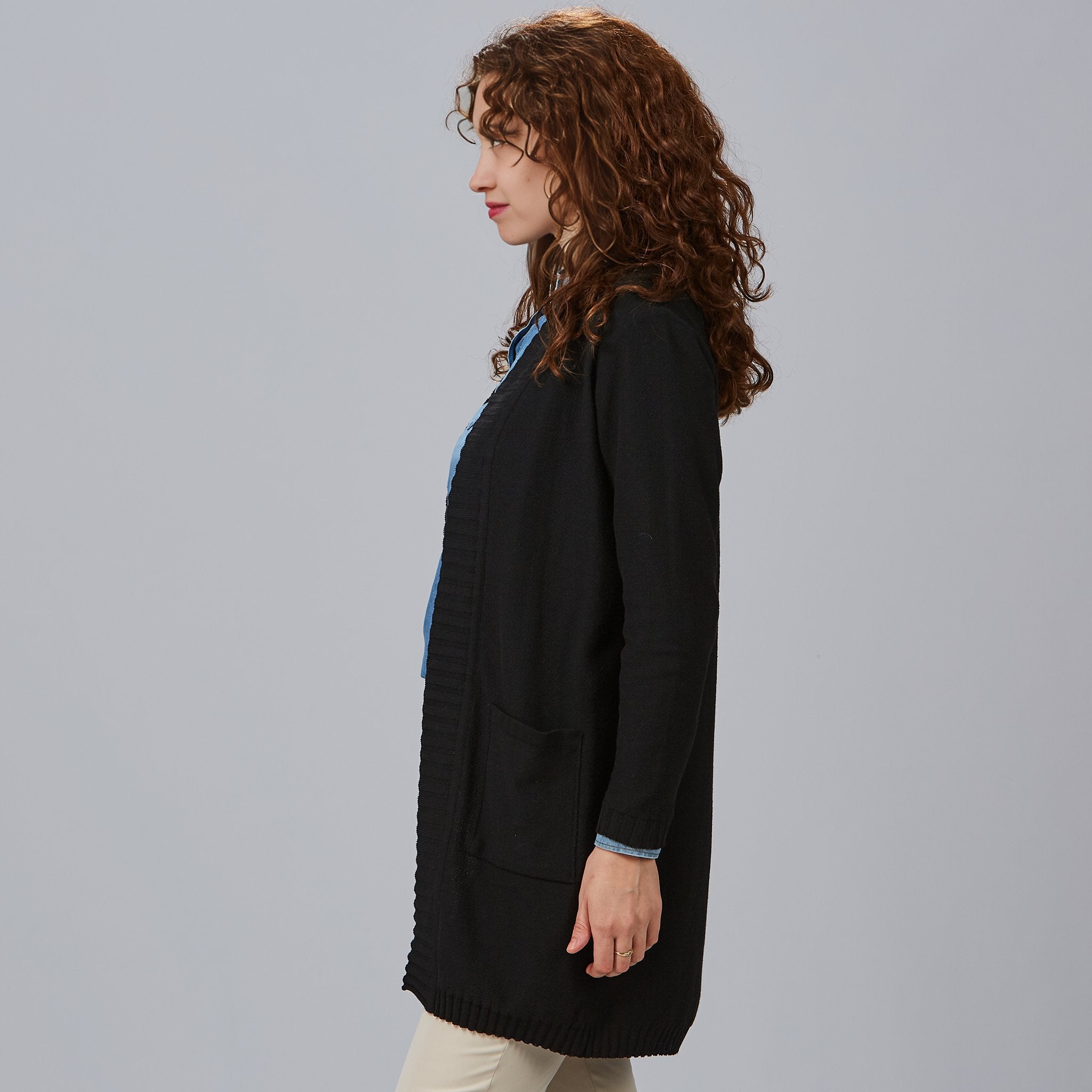 Gary's gilet tricot femme noire cardigan poches taille M