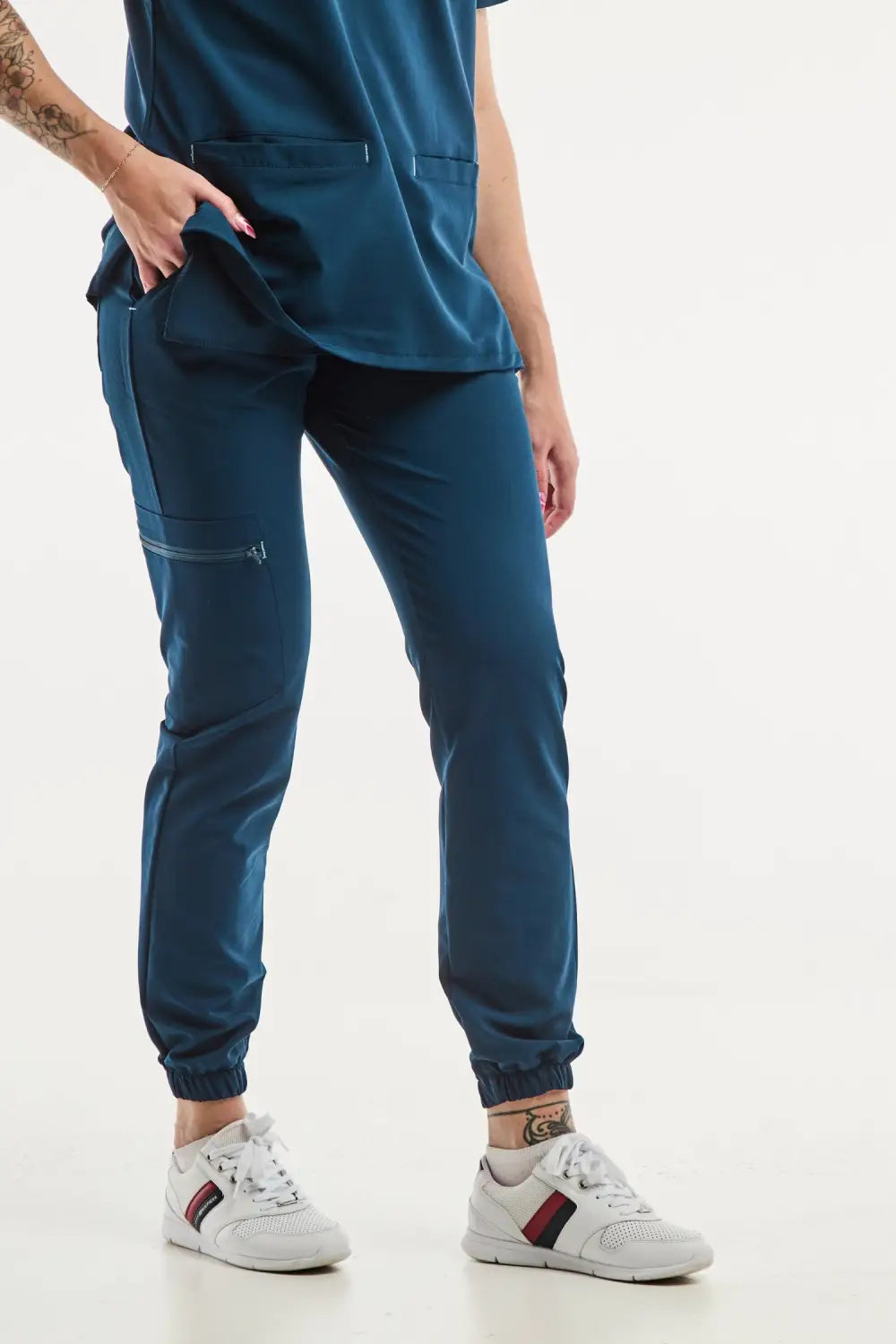 Aelin Slimfit NEW pantalon médical bleu turquoise stretch