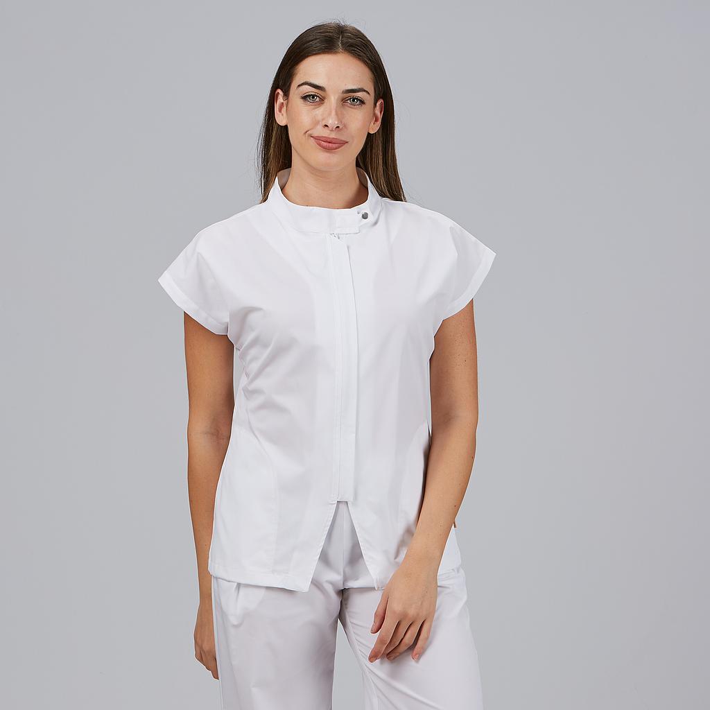 Gary's Musa Blouse Médicale Femme Noire Zip M/Courtes