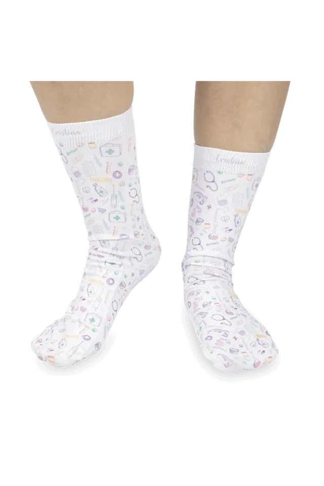 Enfermania Care Collection chaussettes imprimées anatomie polyester