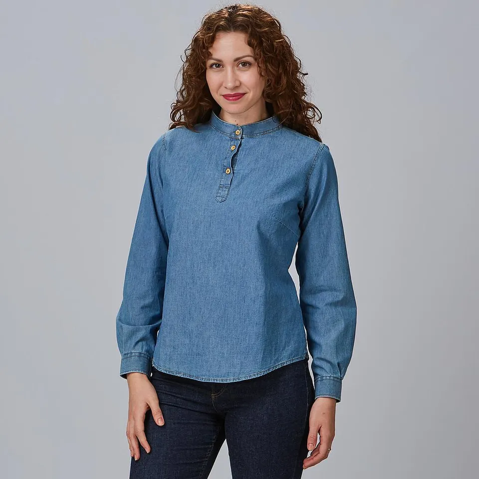 Gary's Julietta Chemise Femme Jean Indigo Manches Longues