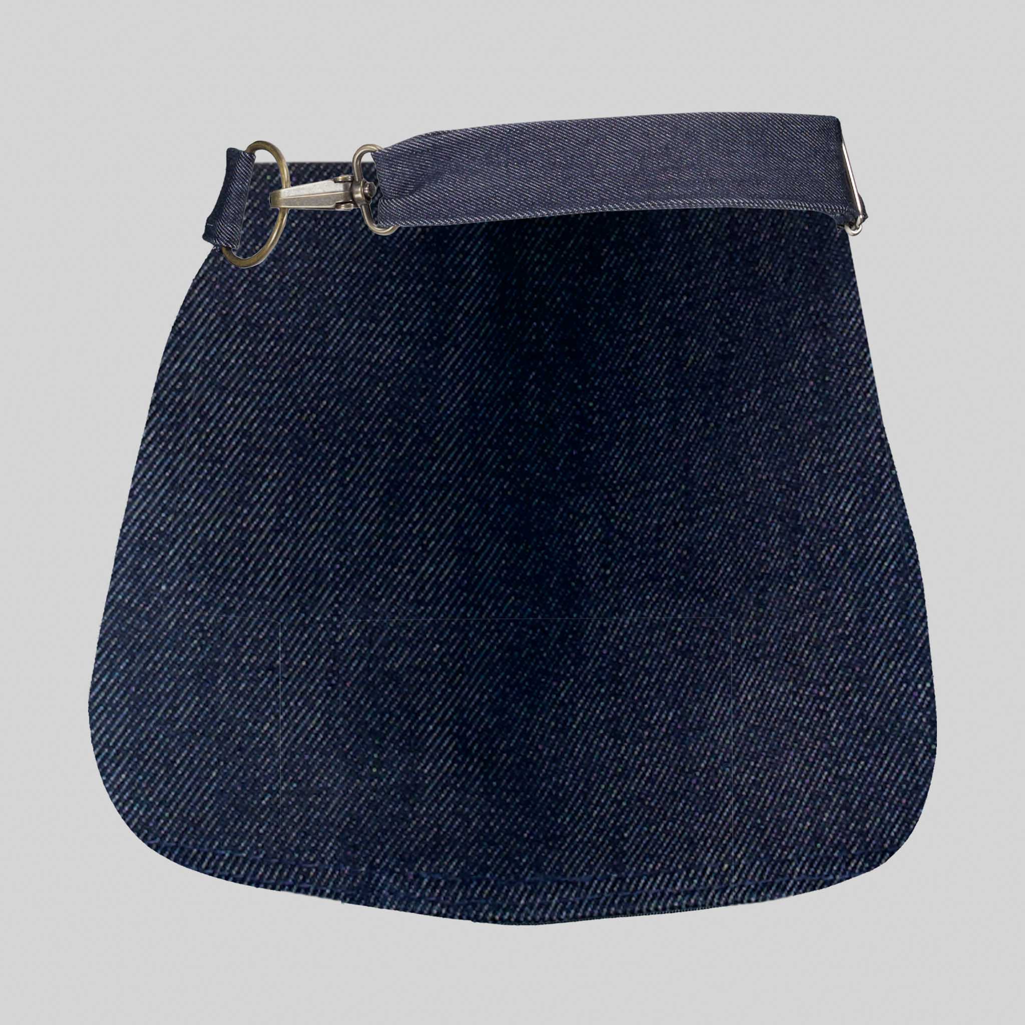Gary's Aprons tablier court jean cuir 30x42 marine UD