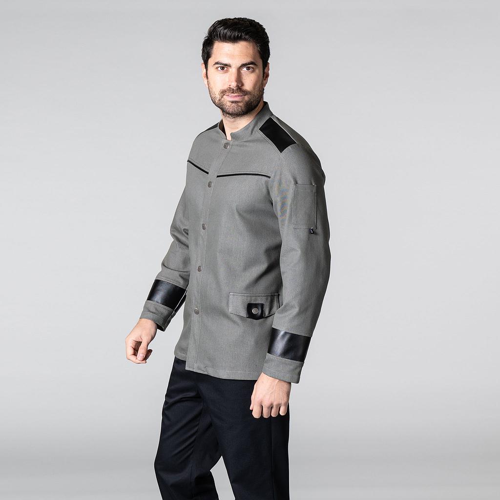 Gary's Vargas veste cuisine homme gris denim stretch
