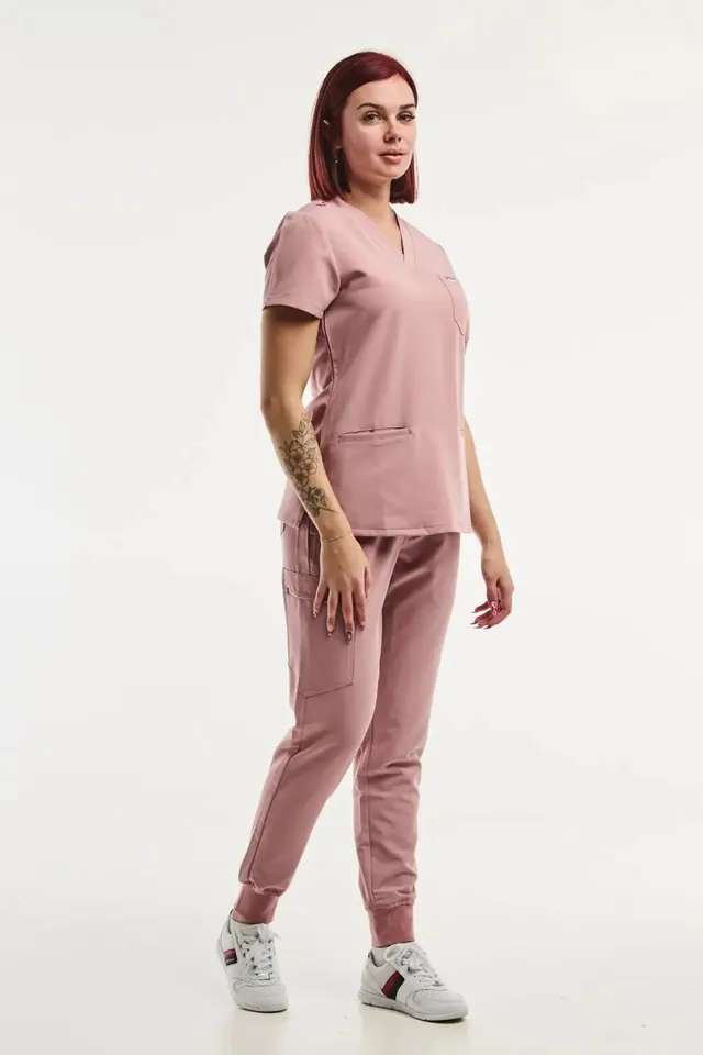 Aelin Paris Tenue Médicale Stretch Femme Rose