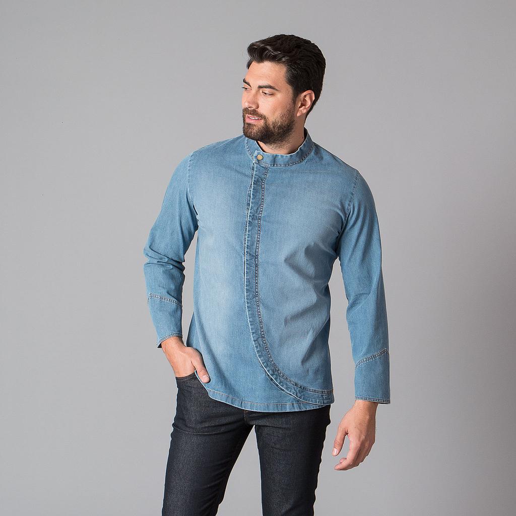 Gary's Chef Jackets Ventura veste cuisine jean bleu