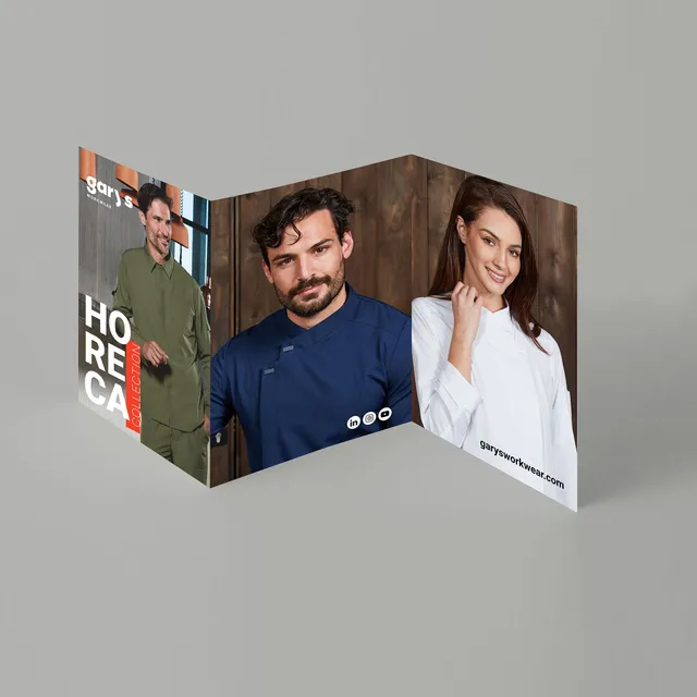 GARY'S Horeca triptyque carton imprimé pour vitrine