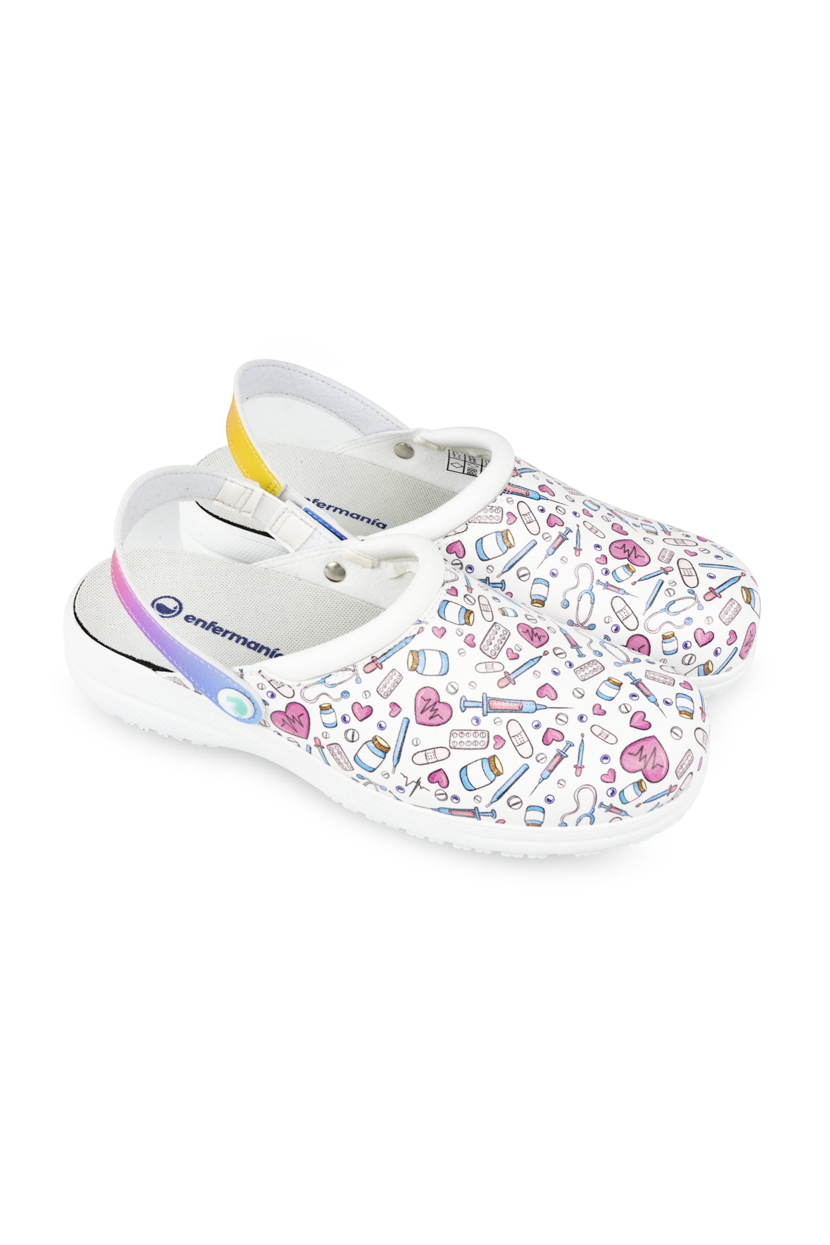Enfermania Calzado sabot médical Colorful vegan 38