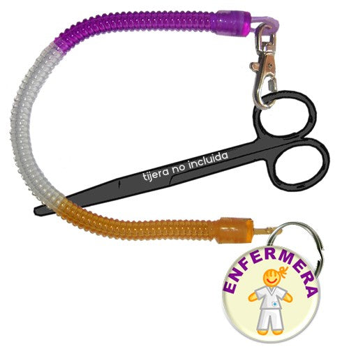 Enfermania Regalos porte-ciseaux spiral chapa enfermera