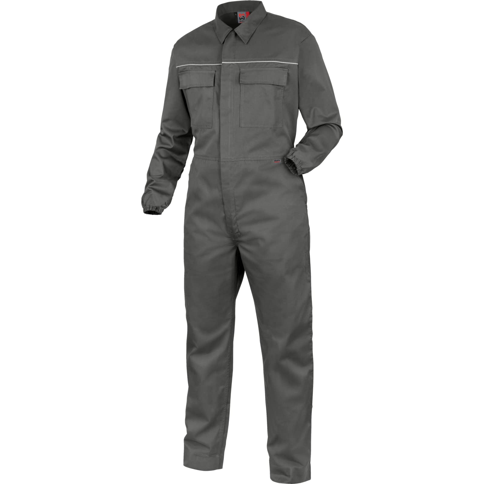 Würth MODYF Classic Combinaison Coton Grise Fermeture YKK