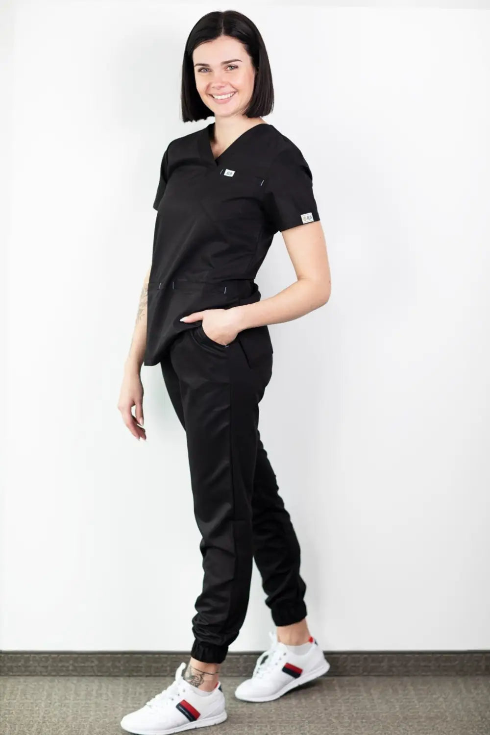 Aelin Slimfit NEW pantalon médical noir 3 poches stretch