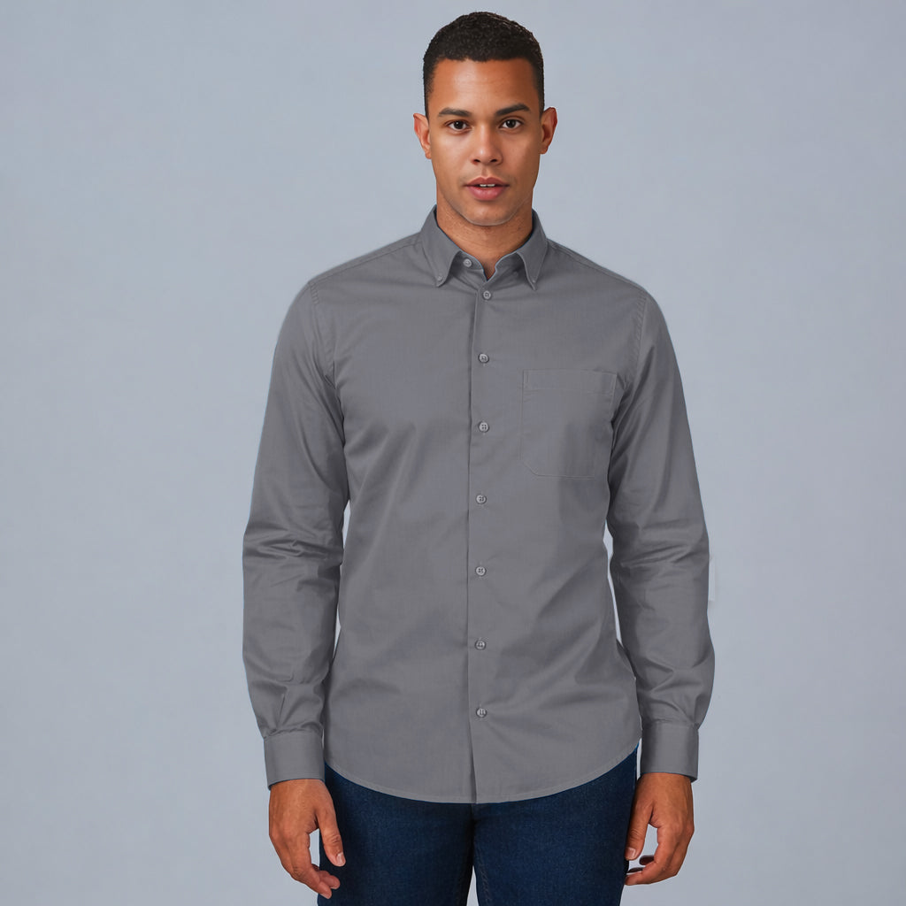 GARY'S chemise homme manches longues 1 poche noir