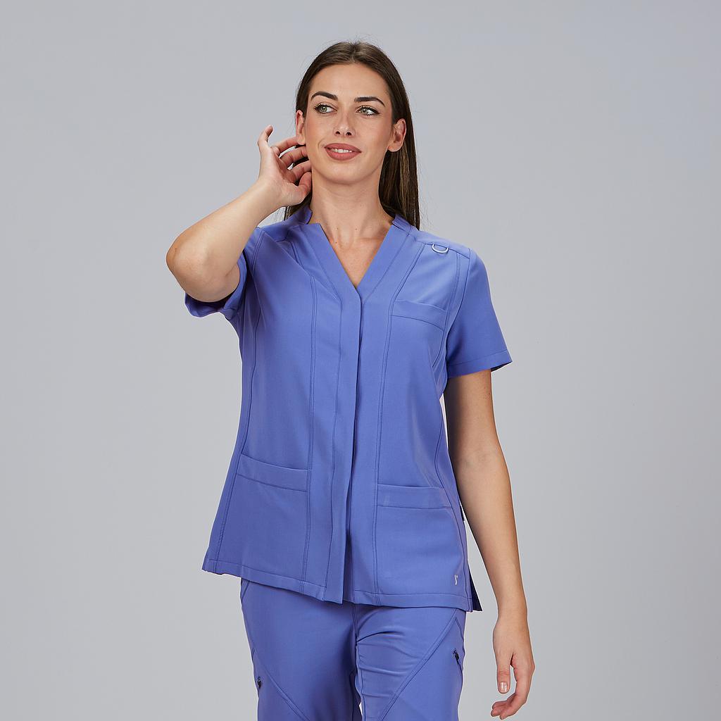 GARY'S Marla blouse médicale femme noire manches courtes