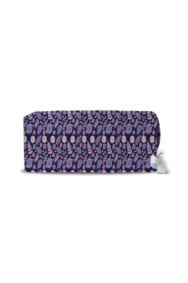 Aelin Paris Calot de bloc Bleu Marine Rose Florale