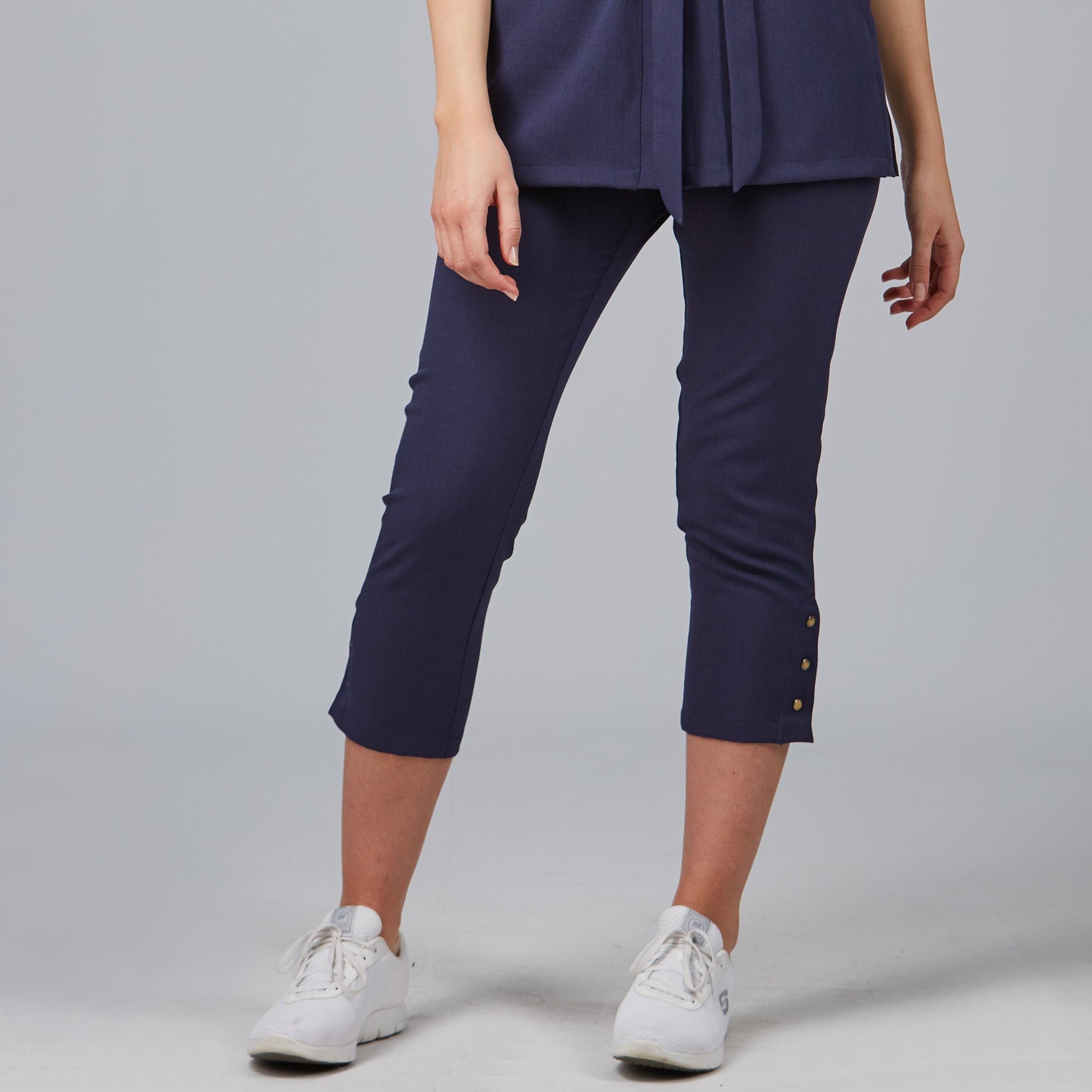Gary's Pants Pantalon Capri Femme Noir X.Linen Poches