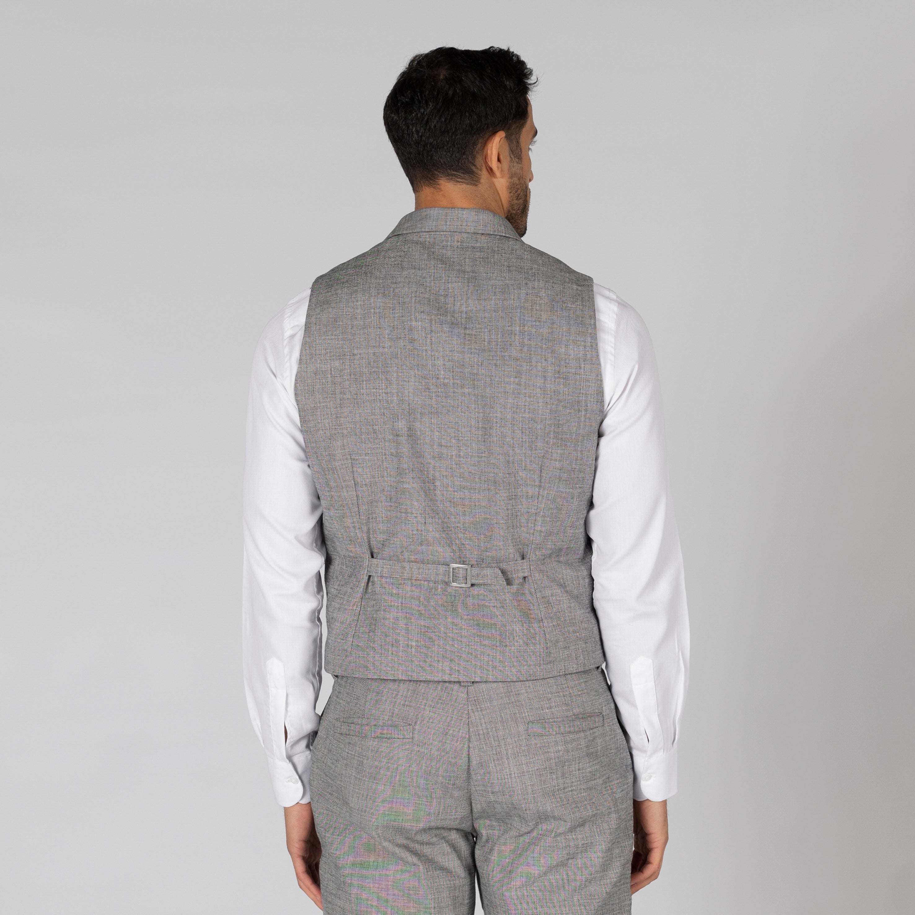 Gary's Cheviot Gilet homme gris coton service